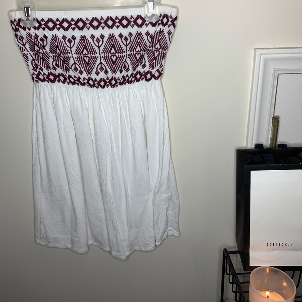 White Strapless Dress